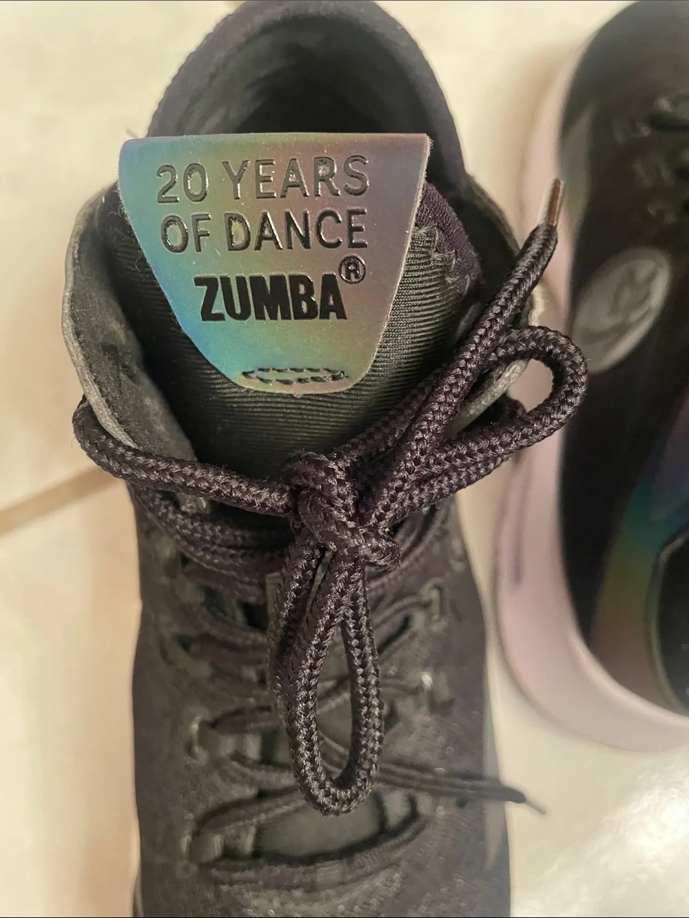 Zumba Fitness Black Sneakers with Iridescent Panels